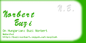 norbert buzi business card